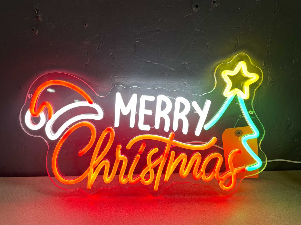 Merry Christmas LED Neon Style Sign (T6)