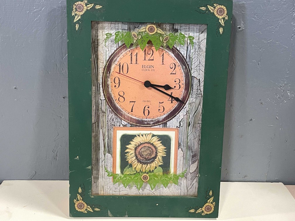 Vintage Sunflower Wall Clock (T4)