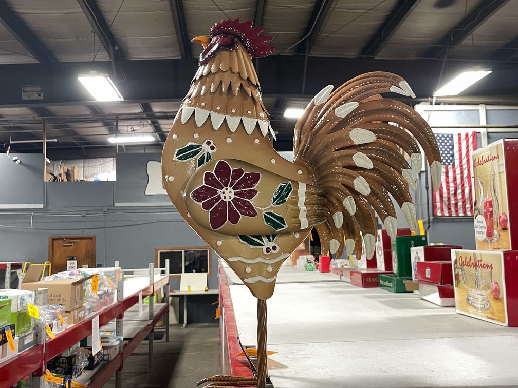 Metal Christmas Rooster (T3)