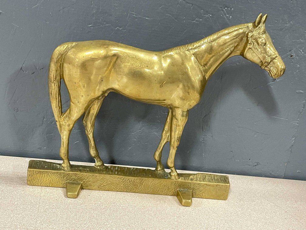 Antique Brass Horse Door Stop (T4)