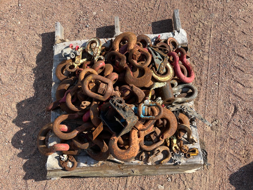 Pallet of Clevices, Hooks, and More