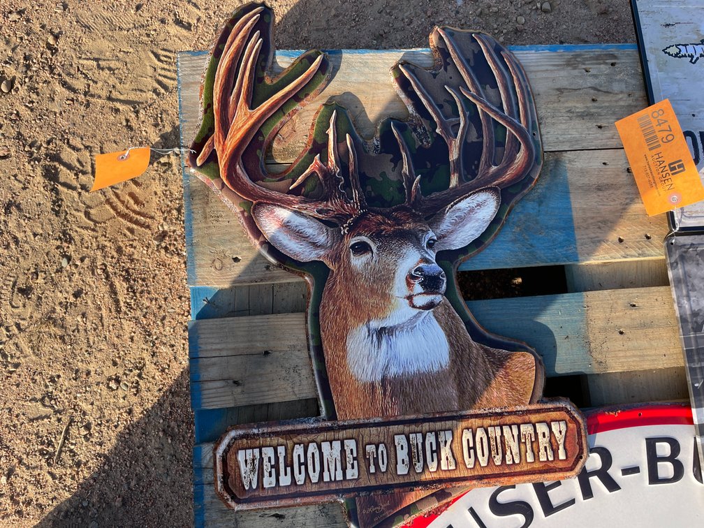 Welcome To Buck Country Metal Sign