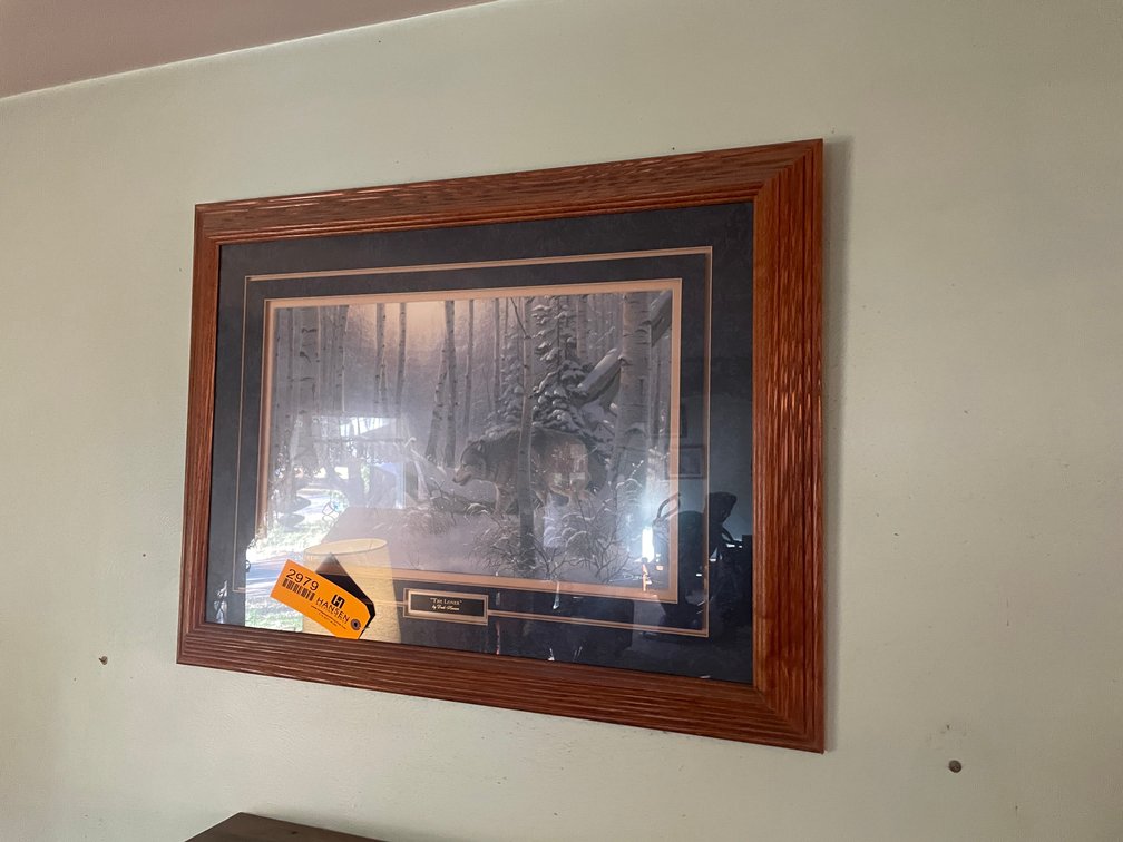 Derk Hansen "The Loner" Framed Wolf Print