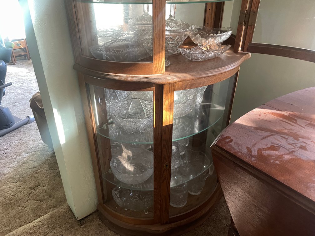 (4) Shelves of Decorative Crystal Kitchenware