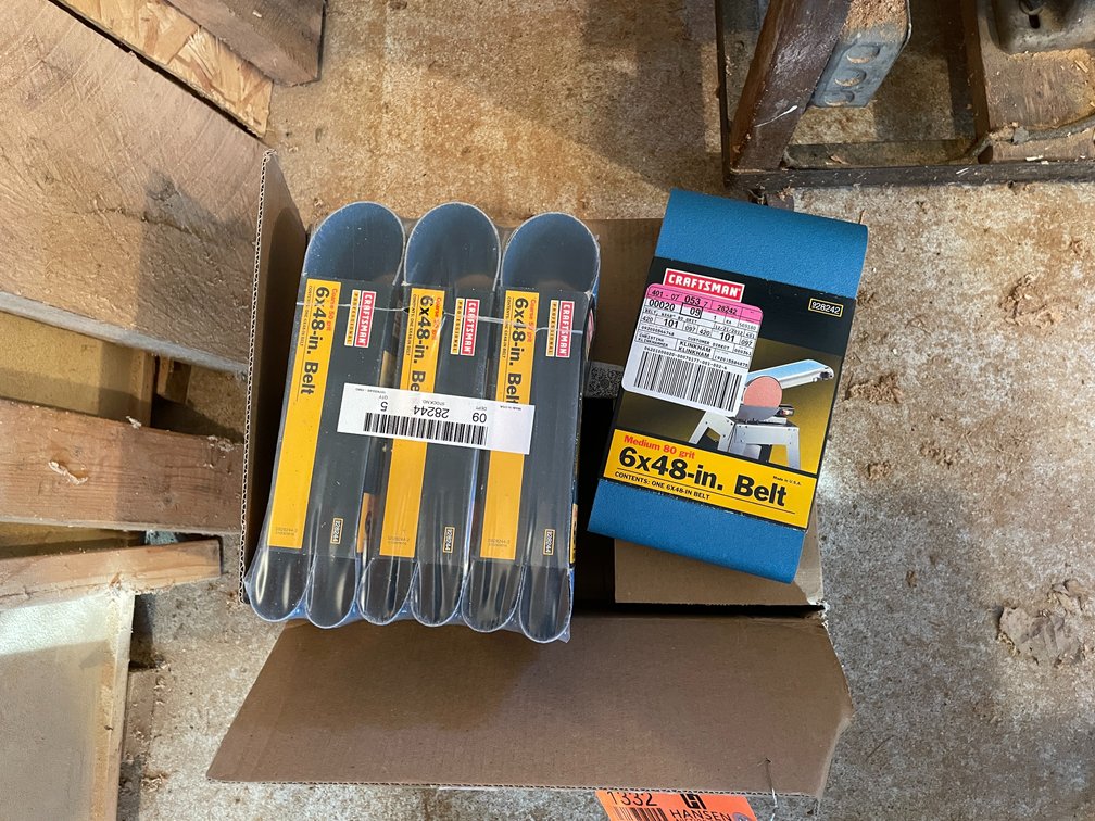 Box of New Craftsman Sanding Belts