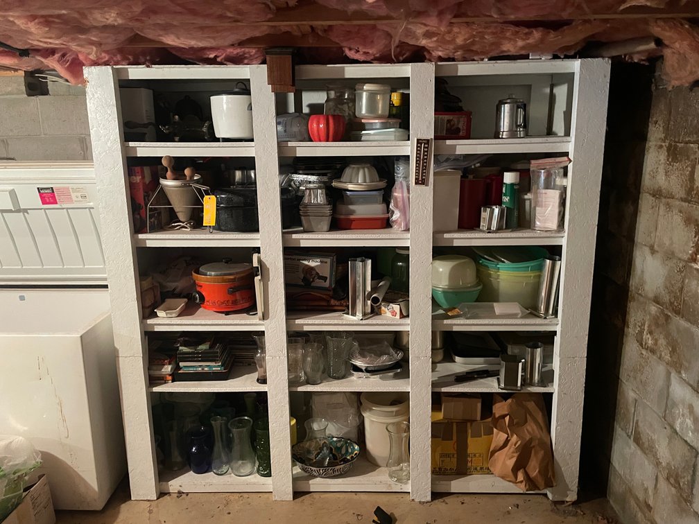 Household Contents on Shelf