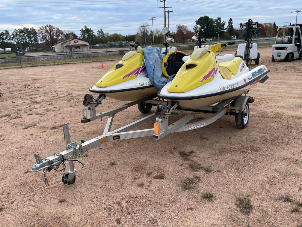 (2) Bombardier Sea-Doo Jet Ski with Triton Trailer (No Registration Card)