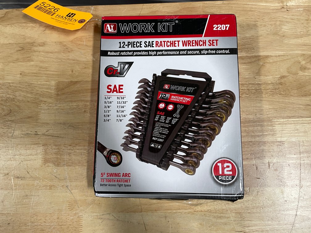 12 Piece SAE Ratcheting Wrench Set (CW)
