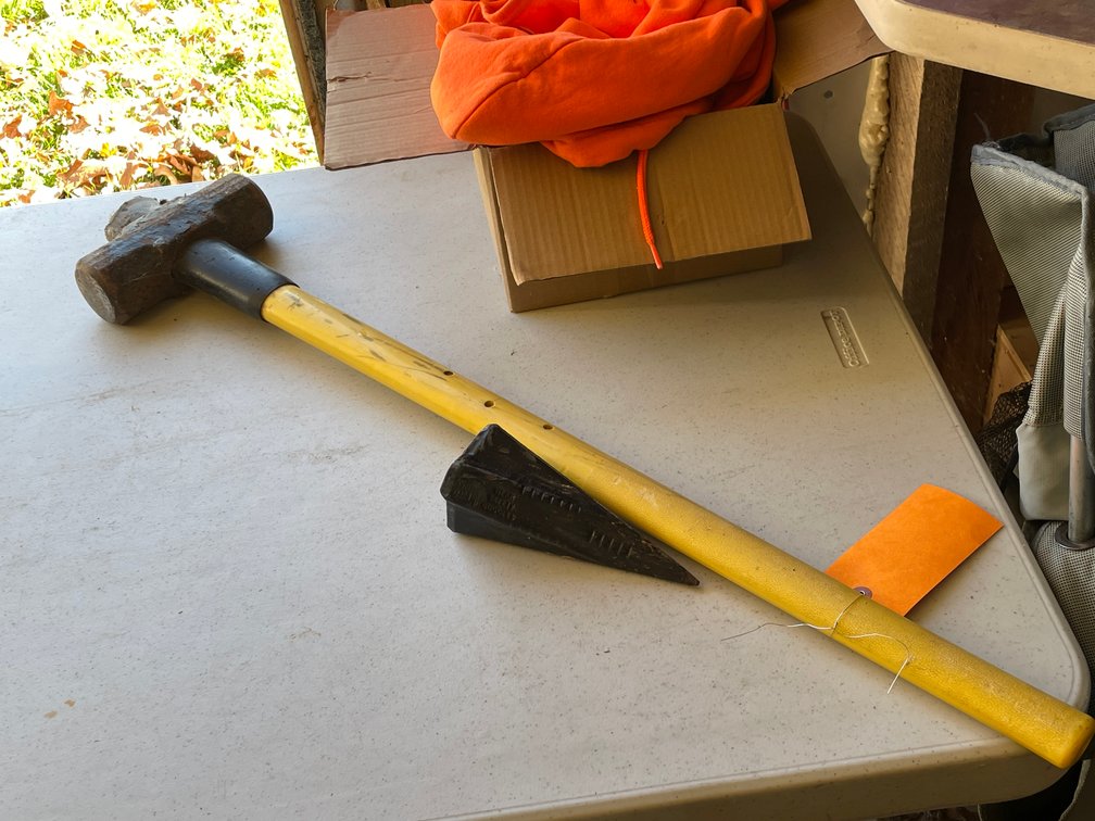 Sledge Hammer and Wood Splitting Wedge