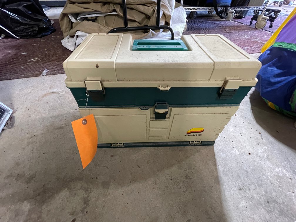 Plano Tackle Box with Button Making Supplies