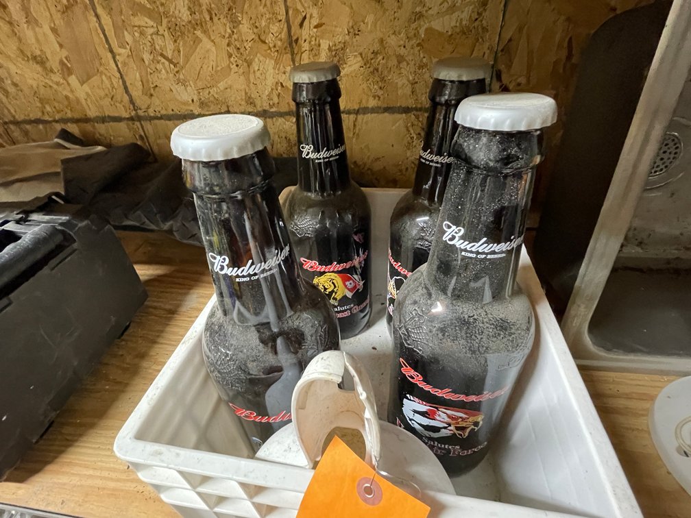 (4) Budweiser Armed Forces Bottles