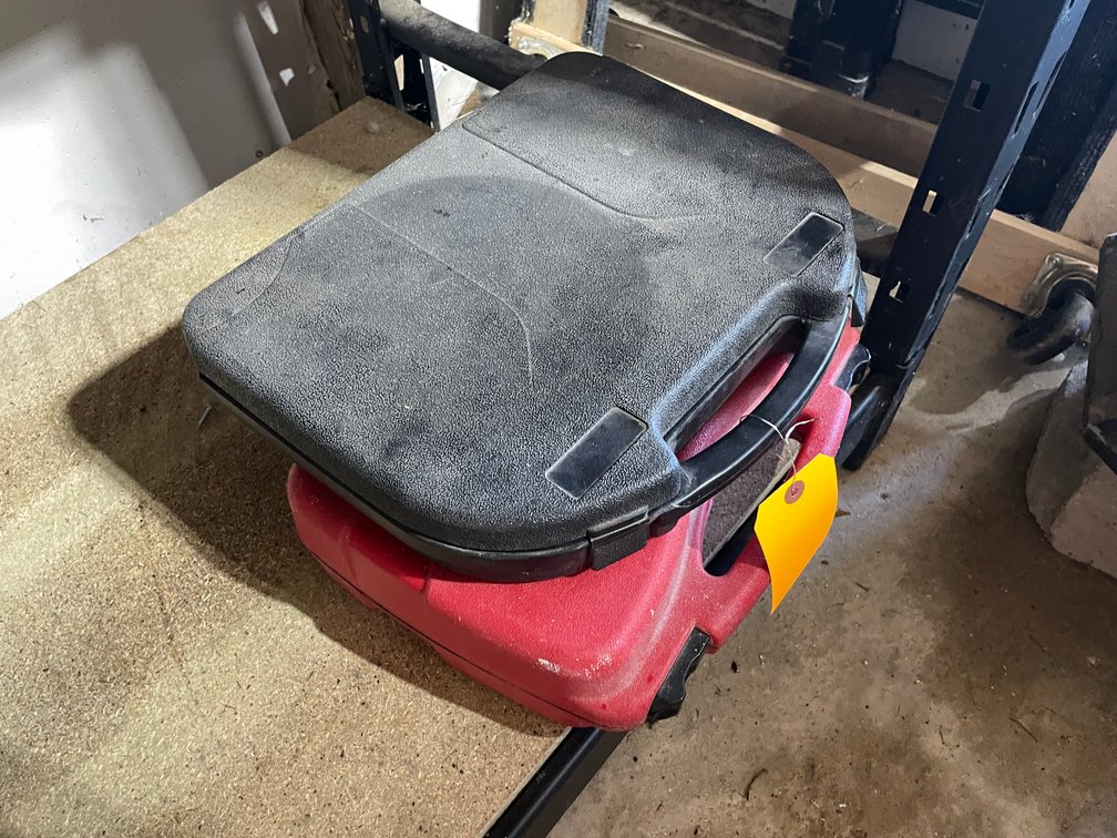 Tool Box with Tool Case and Rotozip Spiral Saw