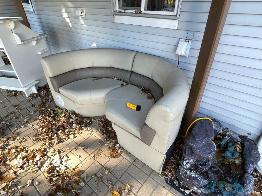 Leather Marine/Pontoon Patio Sectional