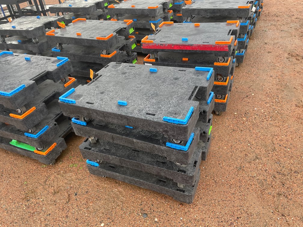 (4) Poly Express Pickup Moving Dollies