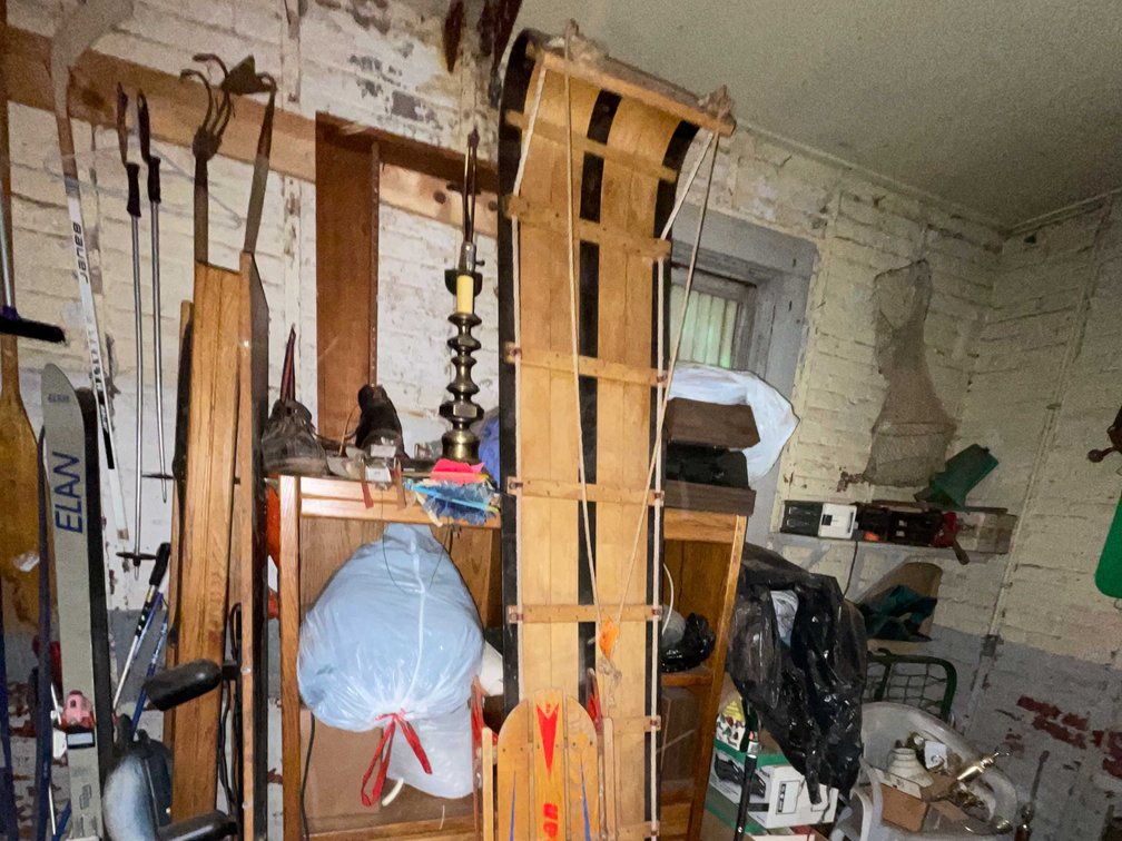 Toboggan & Steel Runner Snow Sled