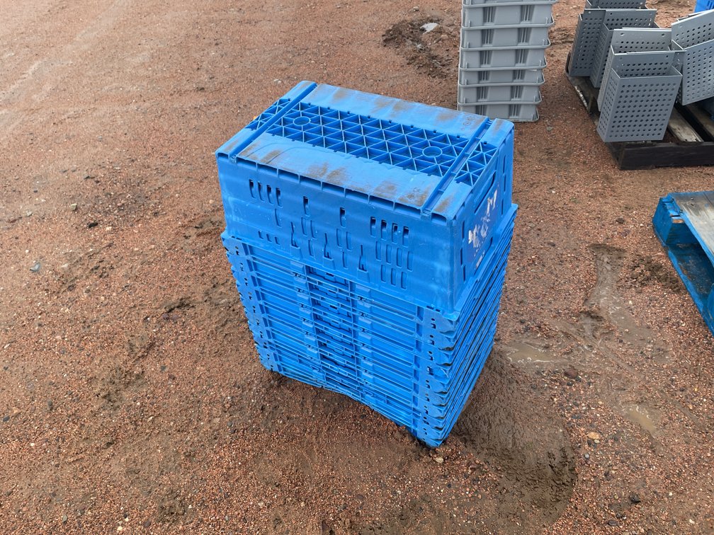 Stack of Schoeller- Allibert Plastic Crates