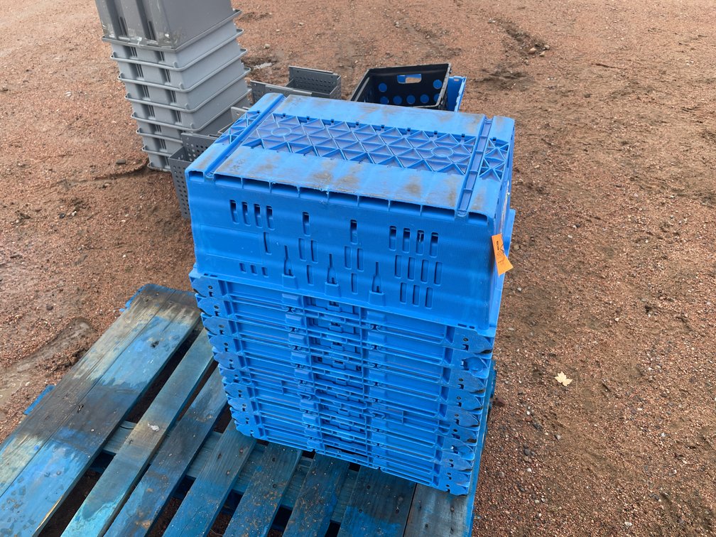 Stack of Schoeller- Allibert Plastic Crates