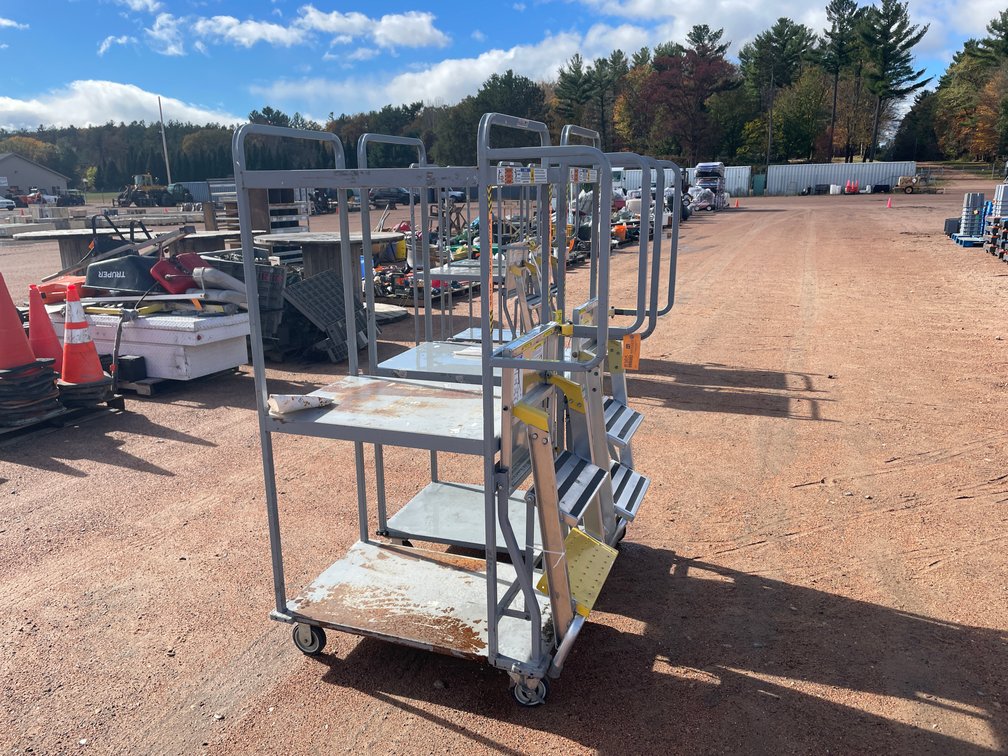 (2) Metal Ladder Cart