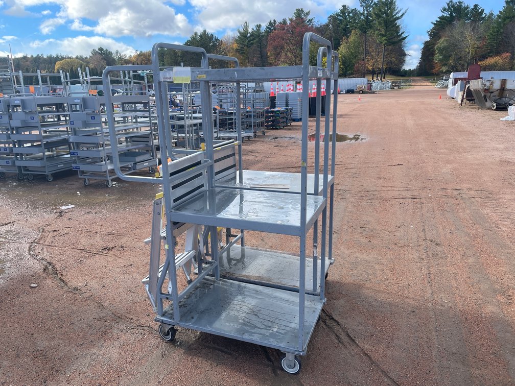 (2) Metal Ladder Cart