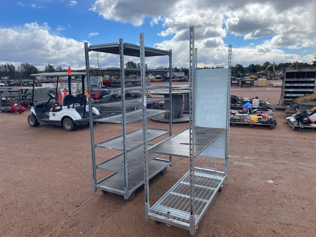 (2) Aluminum Shelving Racks