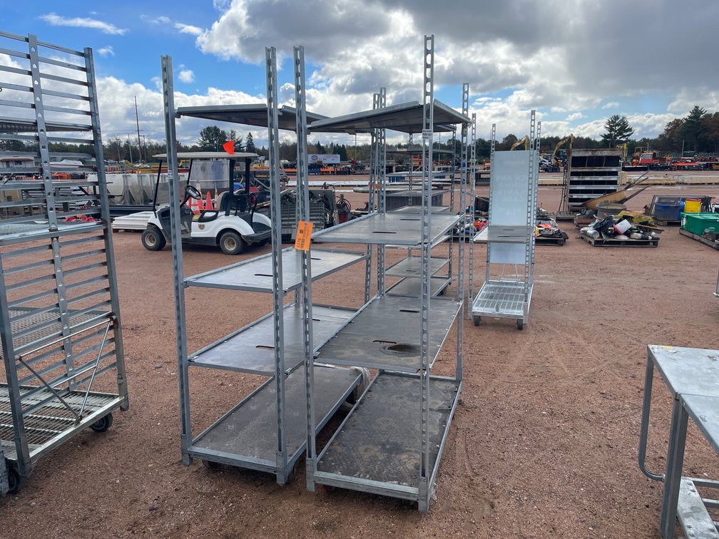 (2) Aluminum Shelving Racks