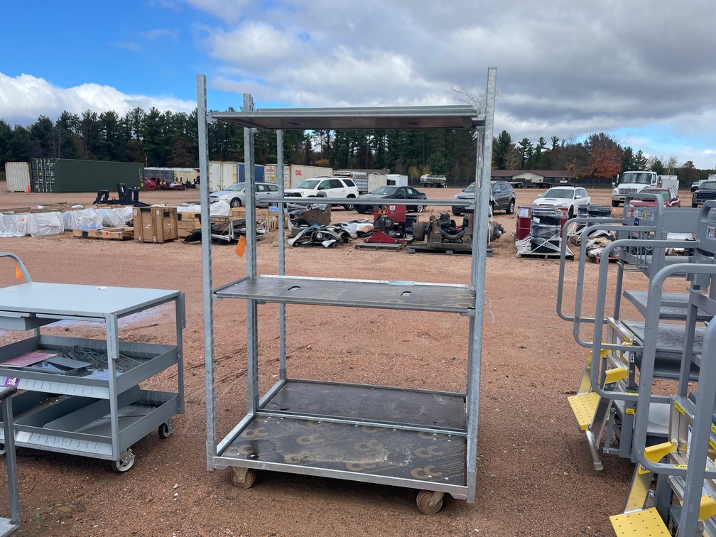 (2) Aluminum Shelving Racks