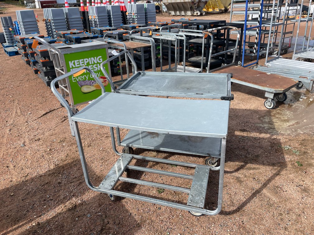 (2) Metal Utility Cart