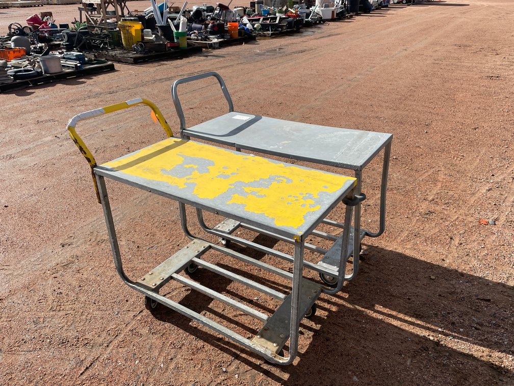 (2) Metal Utility Cart