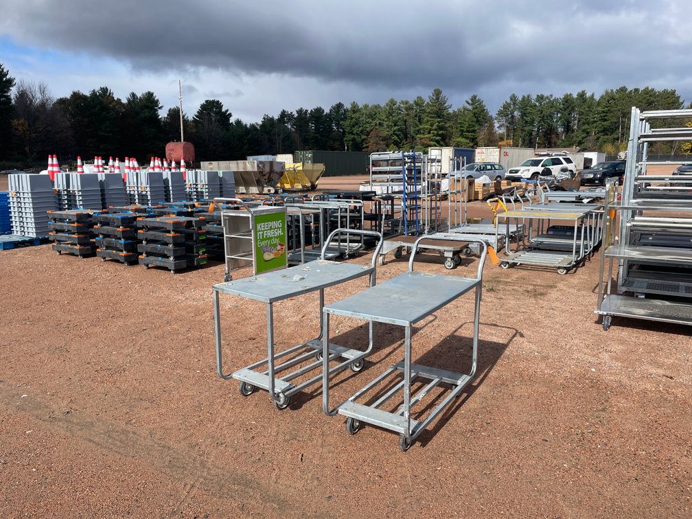 (2) Metal Utility Cart