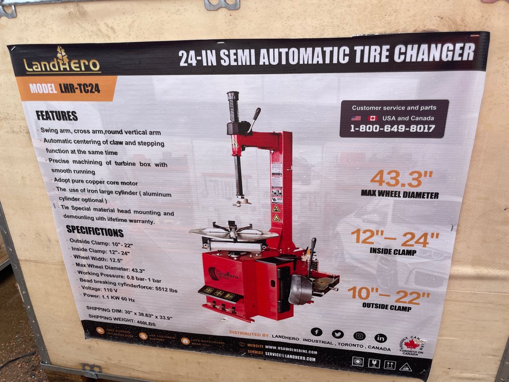 LandHonor 24" Semi Automatic Tire Changer