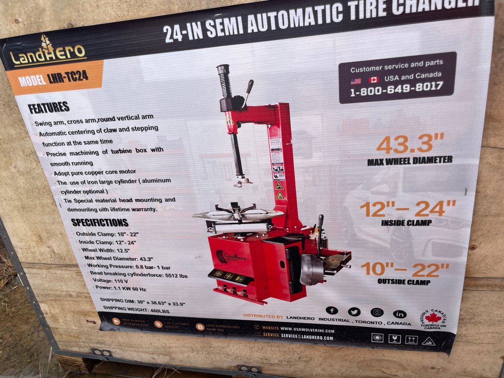 LandHonor 24" Semi Automatic Tire Changer
