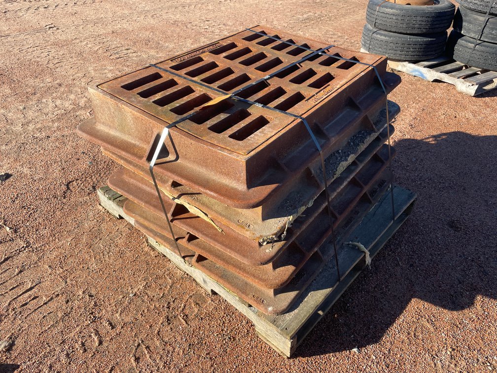 (5) Steel Drain Grates