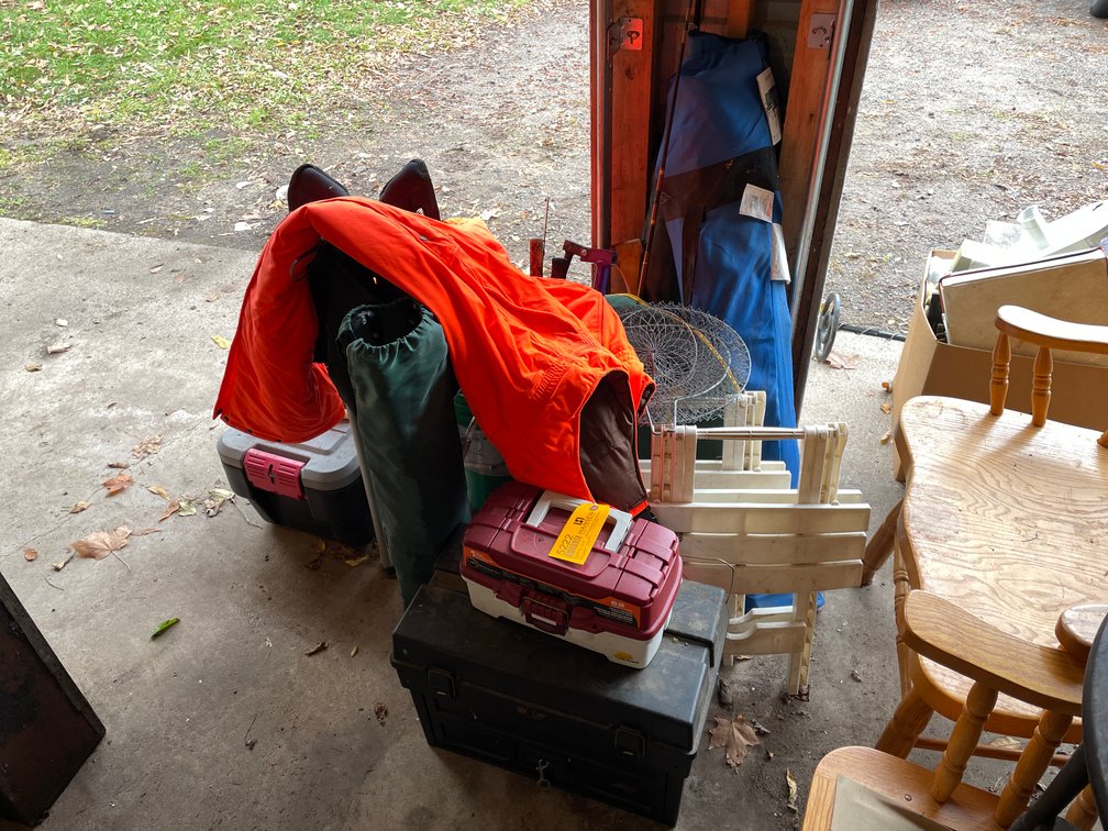 Assortment of Fishing and Outdoor Related Items