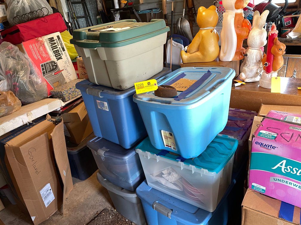 (8) Totes of Misc. Glassware