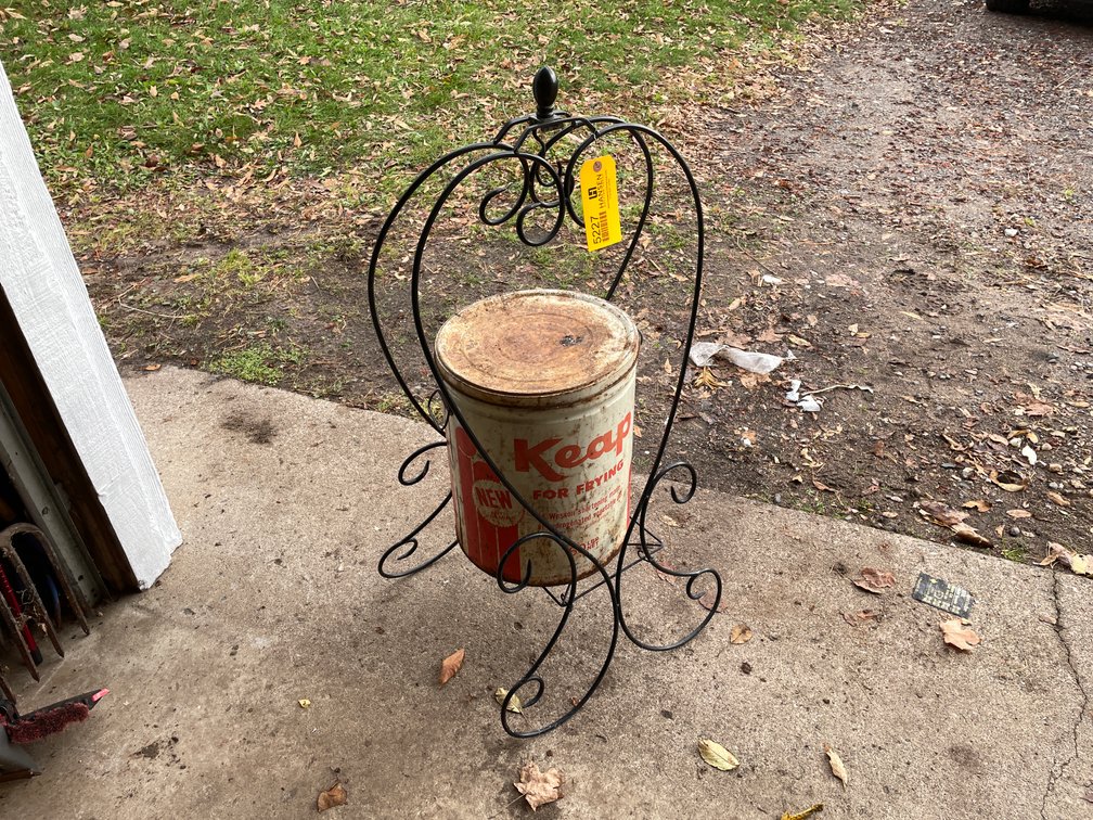 Decorative Plant Stand with Keap 50 Lbs. Can