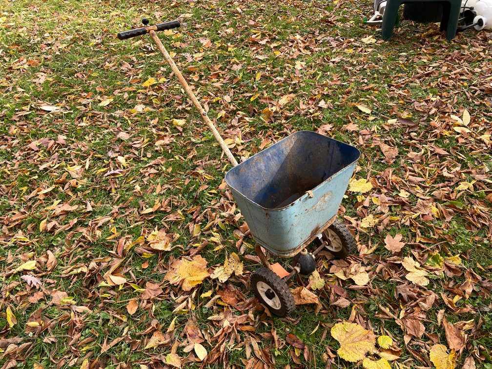 Metal Walk Behind Lawn Spreader