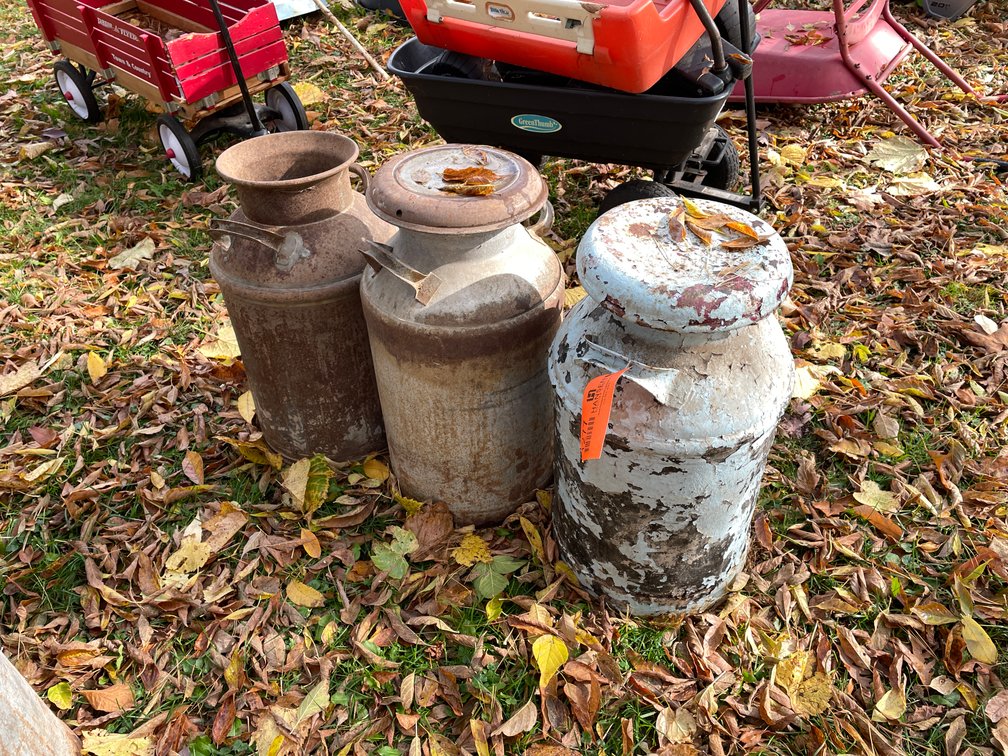(3) Milk Cans