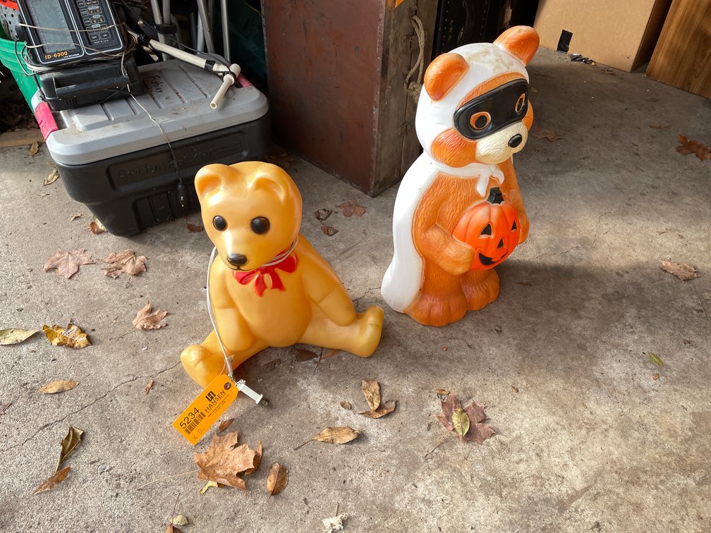(2) Blow Mold Bears
