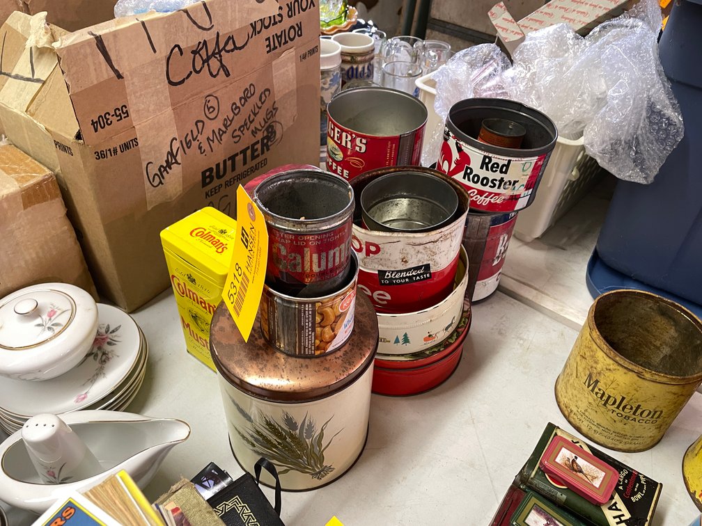 Assortment of Vintage Tins