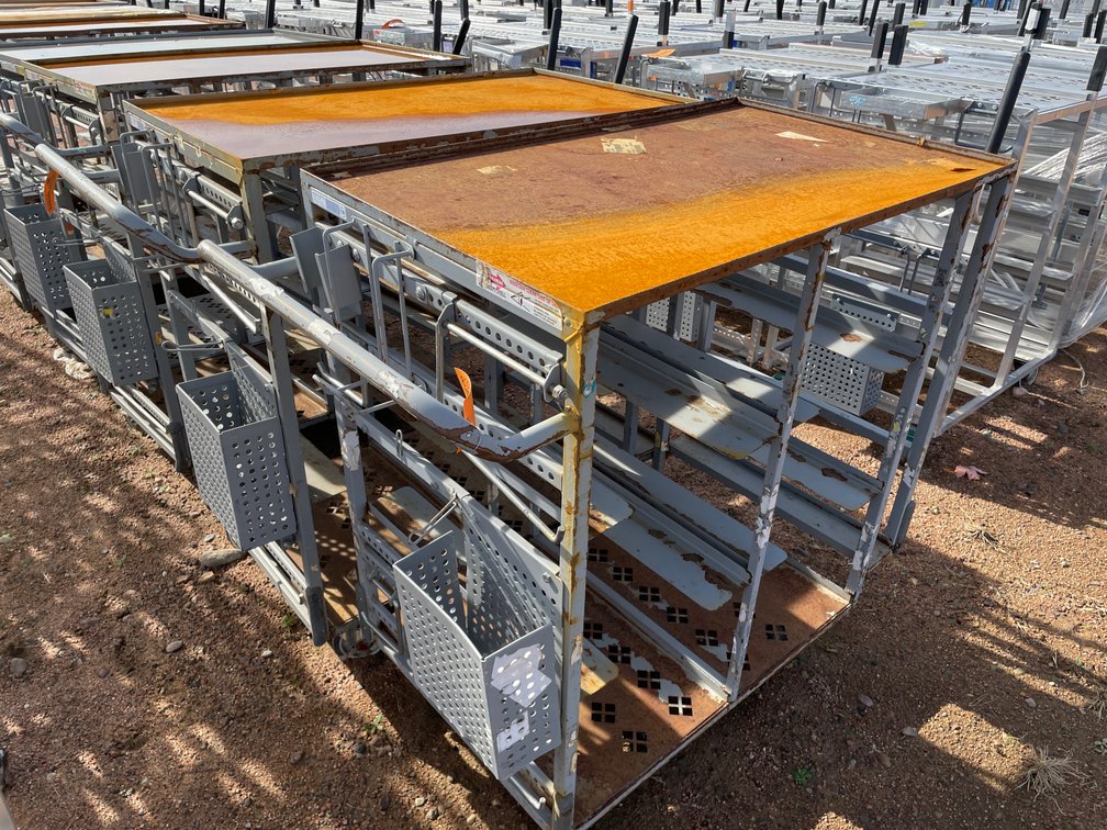(2) Metal Carts on Wheels