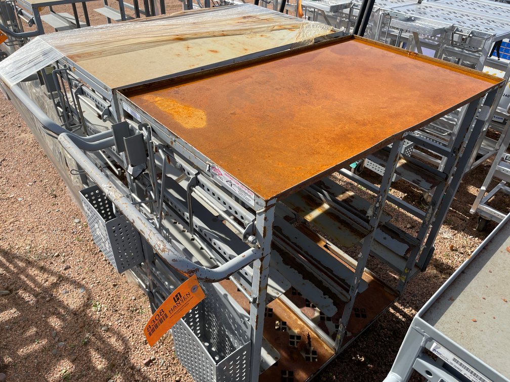 (2) Metal Carts on Wheels