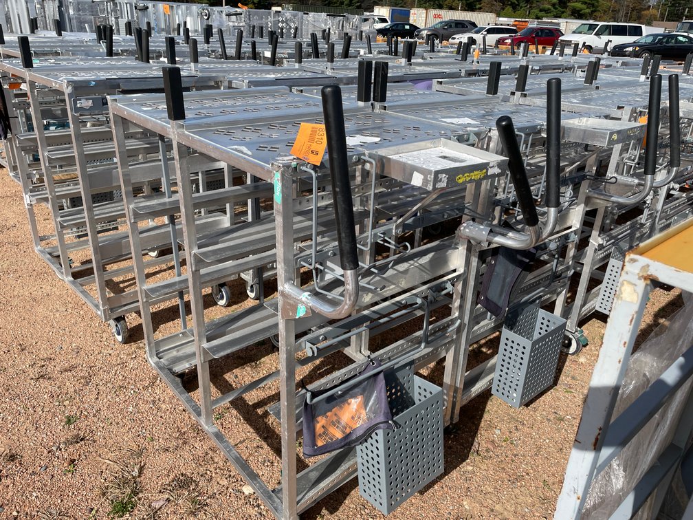 (2) Metal Carts on Wheels