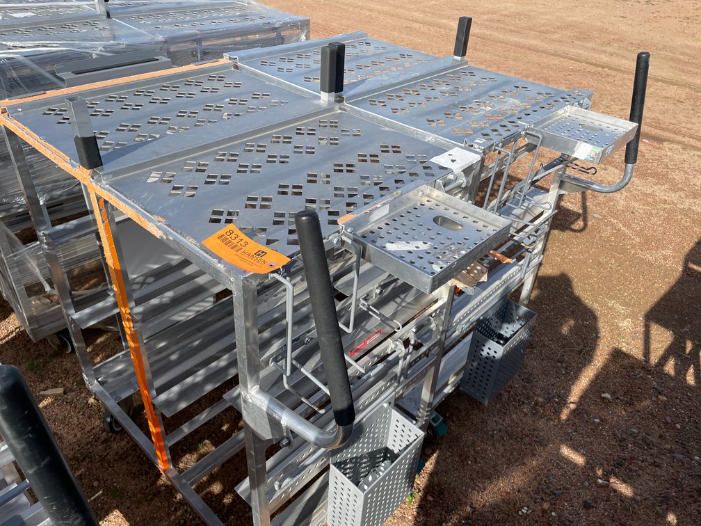 (2) Metal Carts on Wheels