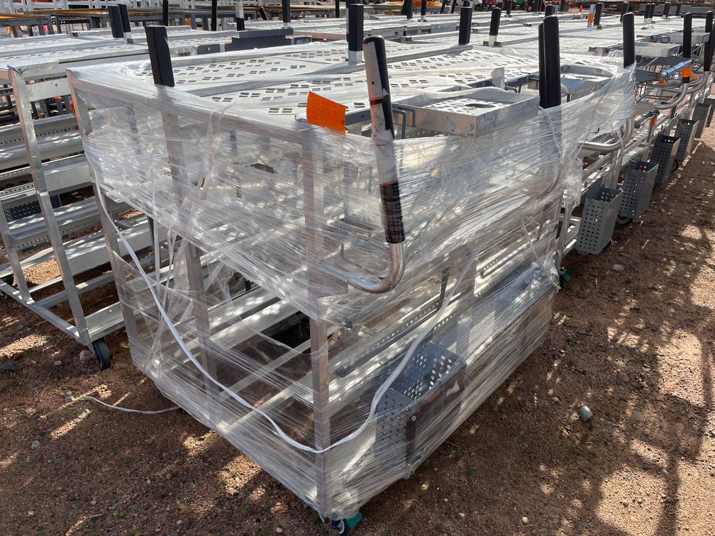 (2) Metal Carts on Wheels