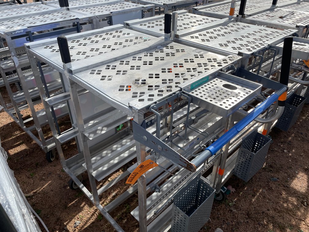 (2) Metal Carts on Wheels