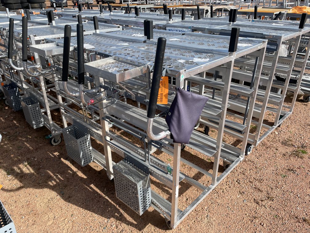 (2) Metal Carts on Wheels