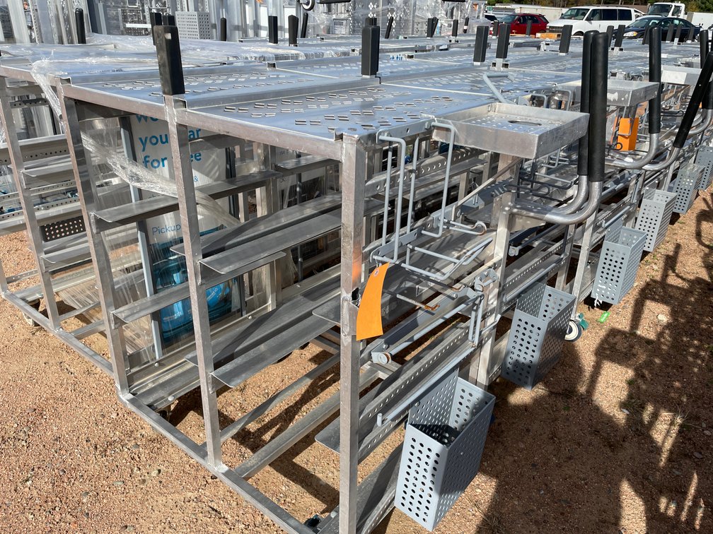(2) Metal Carts on Wheels