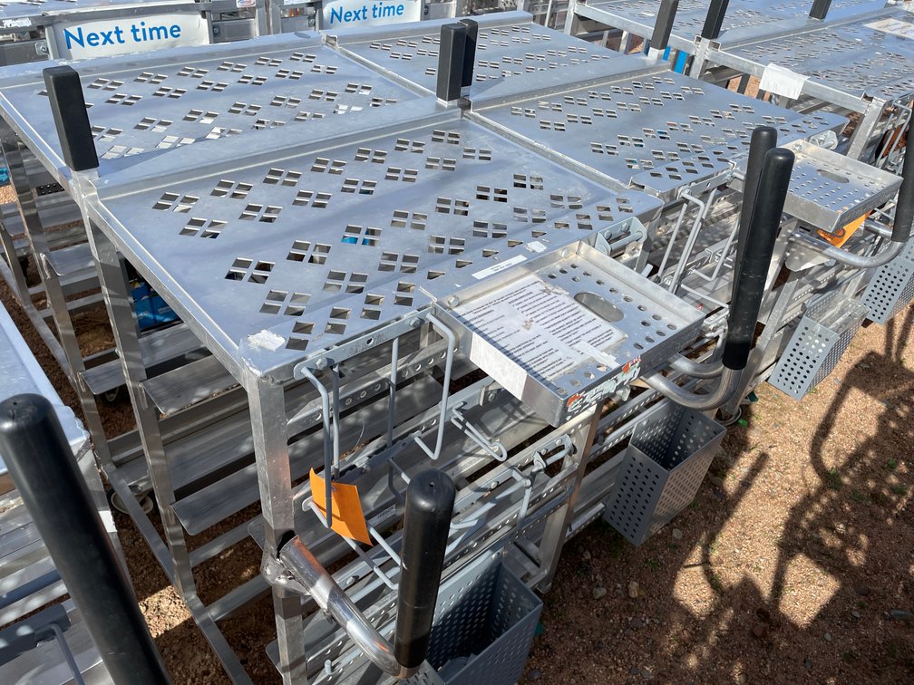 (2) Metal Carts on Wheels