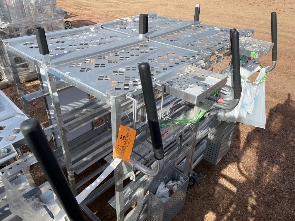(2) Metal Carts on Wheels