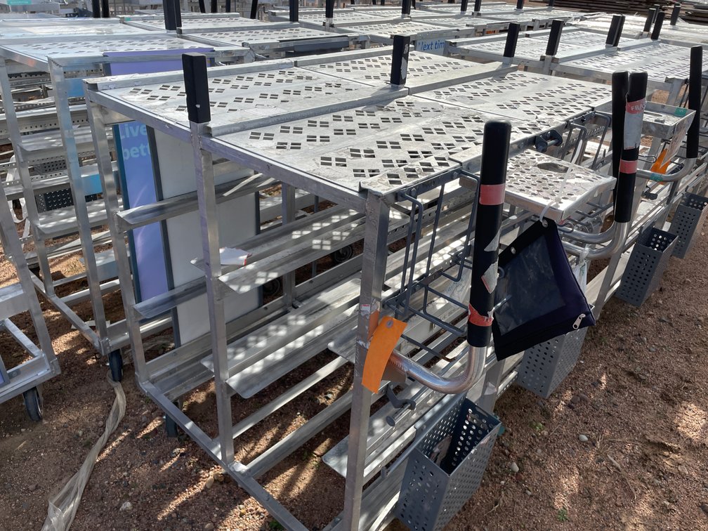 (2) Metal Carts on Wheels